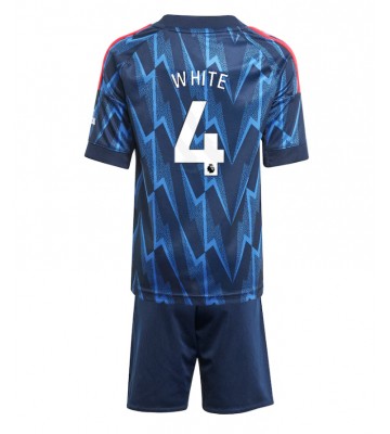 Lacne Dětský Futbalové dres Arsenal Ben White #4 2025-26 Krátky Rukáv - Preč (+ trenírky)